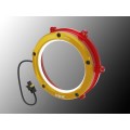 DBK Special Parts (Ducabike) EVO LED Dual Color Clear Wet Clutch Cover for the Ducati Panigale / Streetfighter / Multistrada / Diavel V4 DBK Special Parts (Ducabike) EVO LED Dual Color Clear Wet Clutch Cover for the Ducati Panigale / Streetfighter / Multistrada / Diavel V4